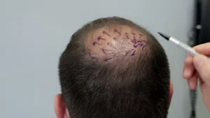 crown hair transplant correct graft angulation