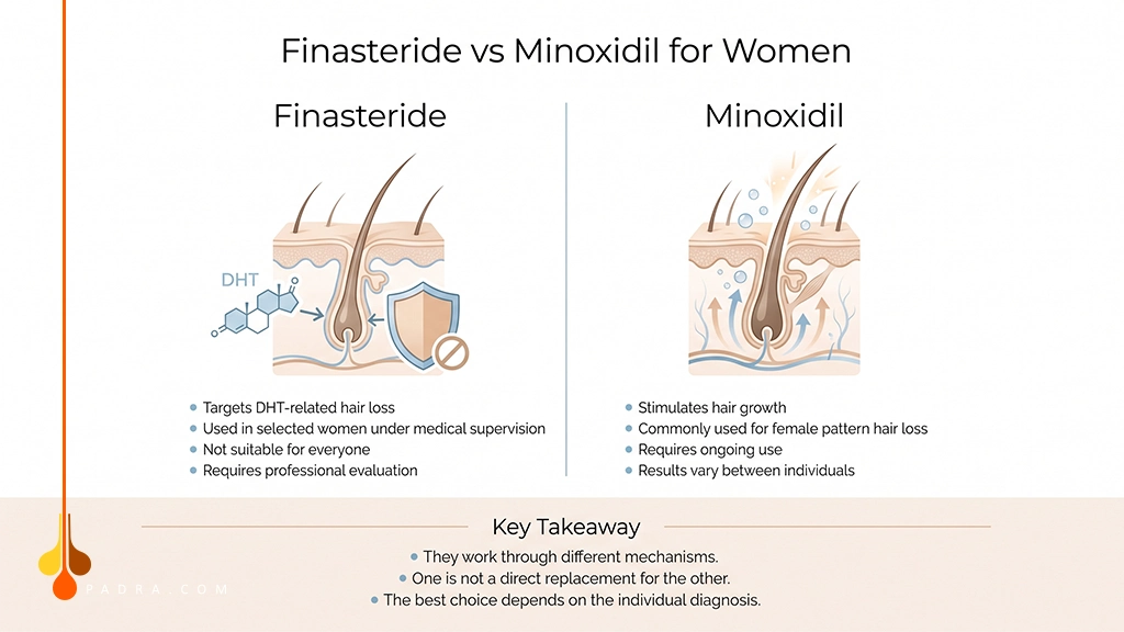 Finasteride vs Minoxidil for Women